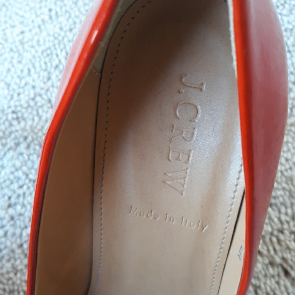 J. Crew Women's Bright Orange Heels - Picture 5 of 8